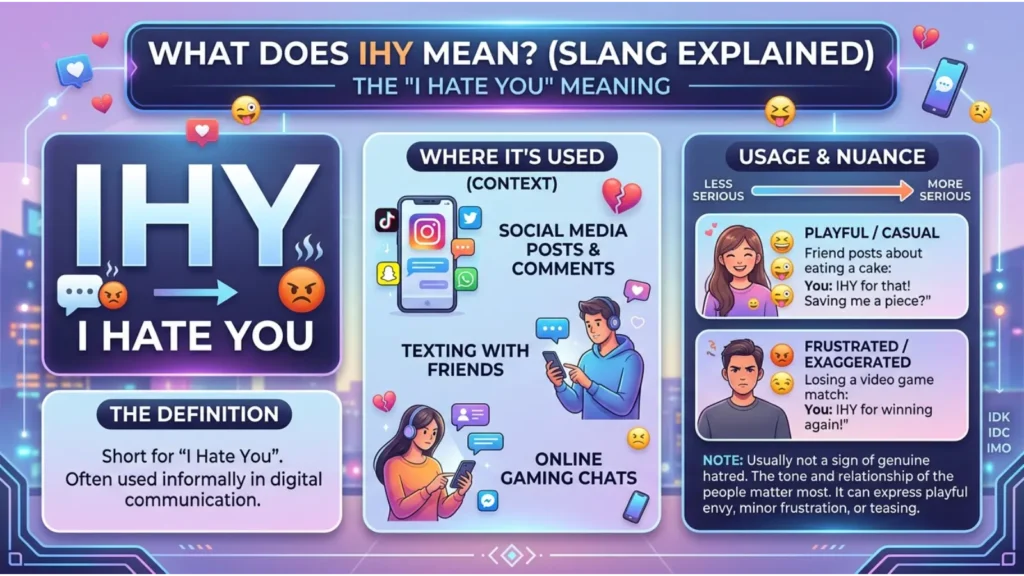 What Does IHY Mean Slang?
