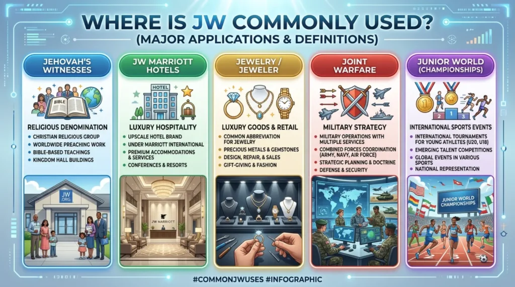 Where is JW commonly used?