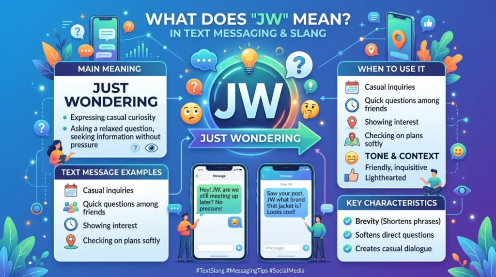 What does JW mean in text?