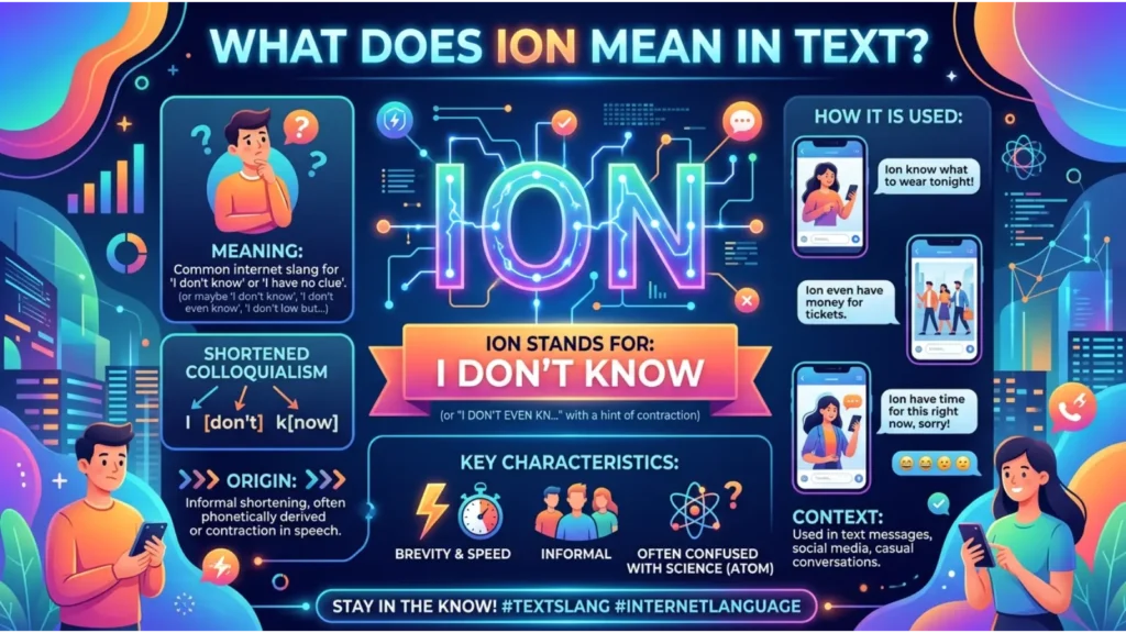 What does ION mean in text?