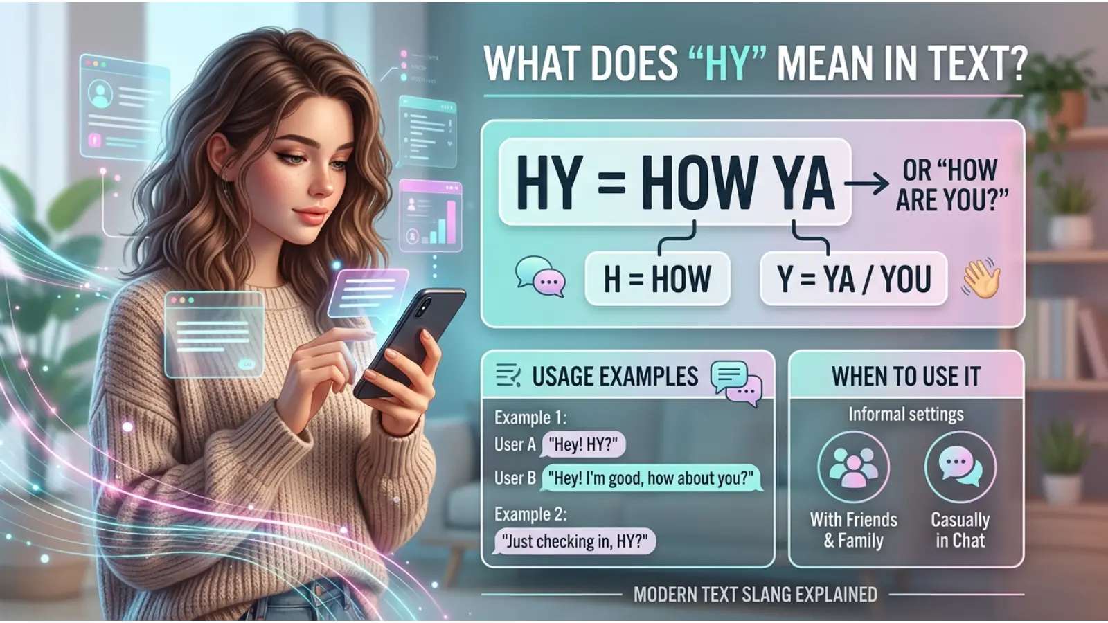 What does HY mean in text?