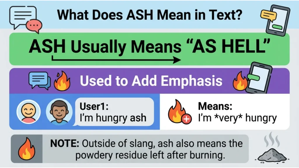 What Does ASH Mean in Text?