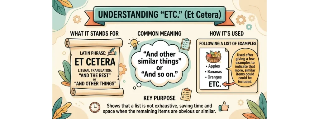 What Does ETC Meaning in Text?