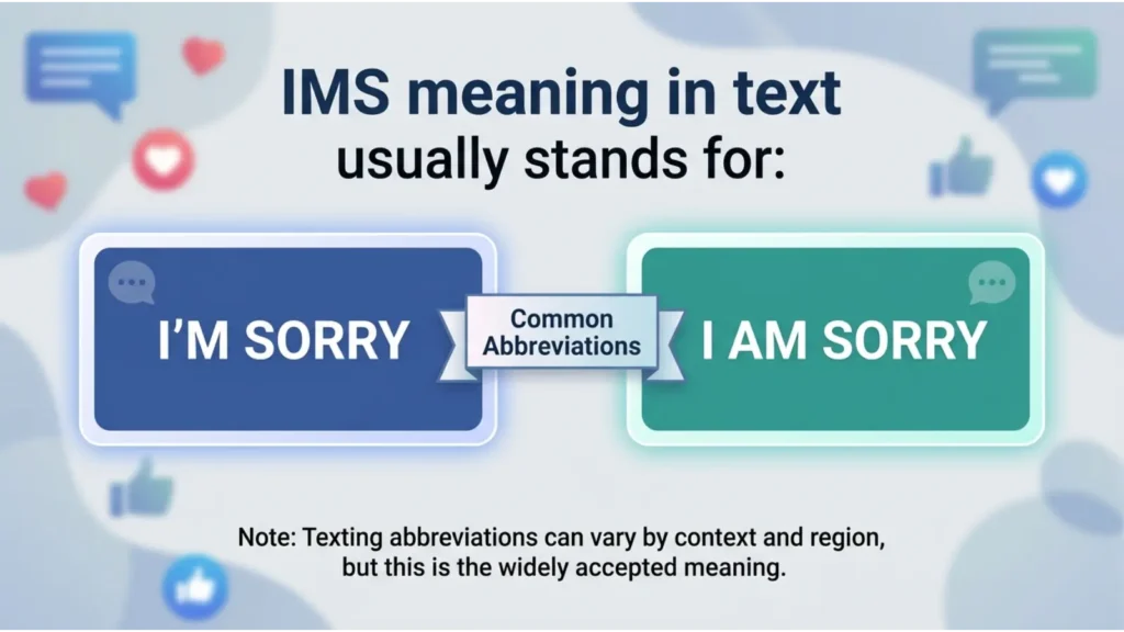 What Does IMS Meaning in Text?