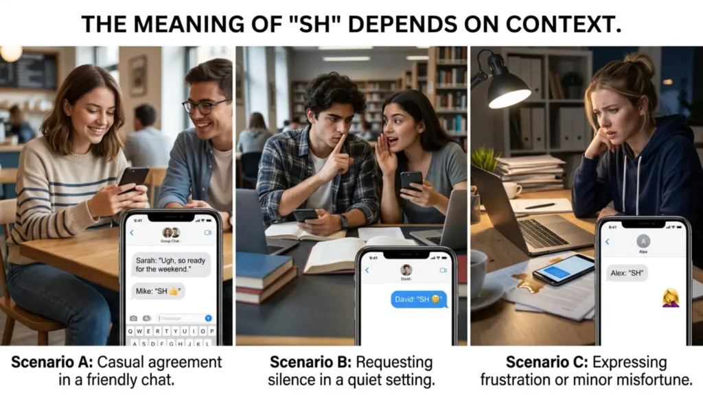What Does SH Meaning in Text?