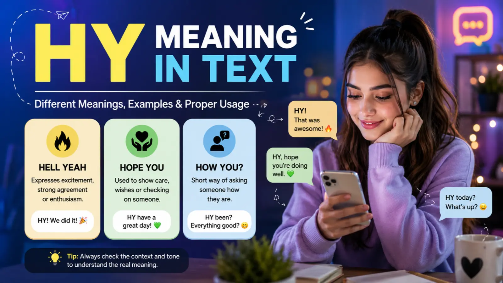 HY Meaning in Text