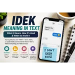IDEK Meaning in Text
