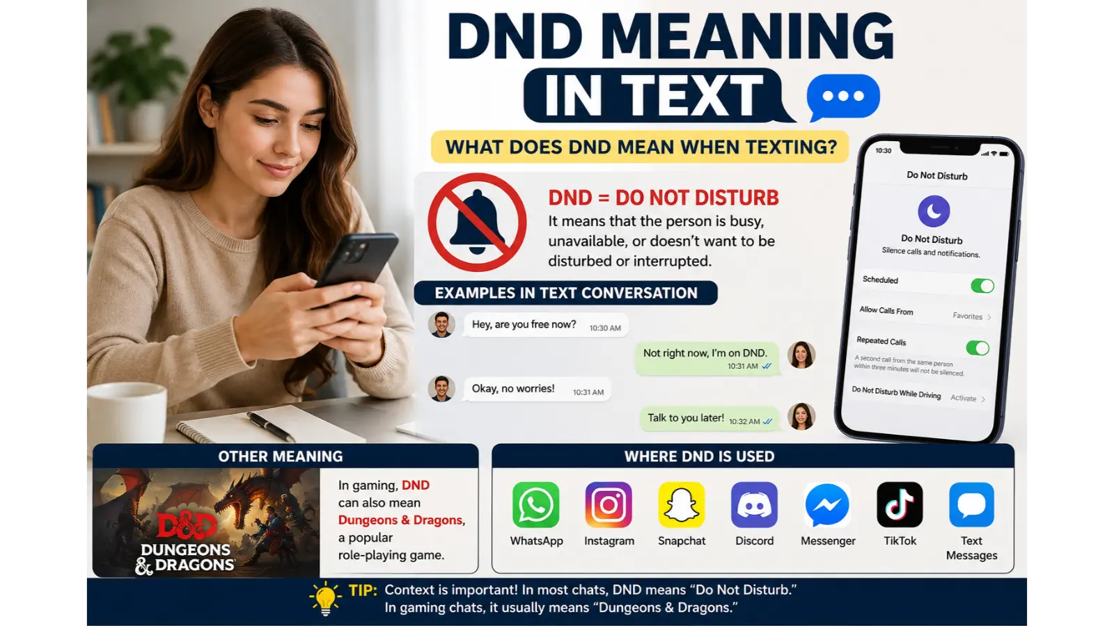 DND Meaning in Text
