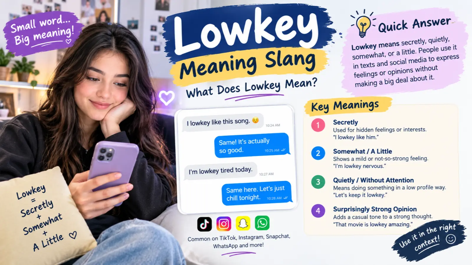Lowkey Meaning in Slang
